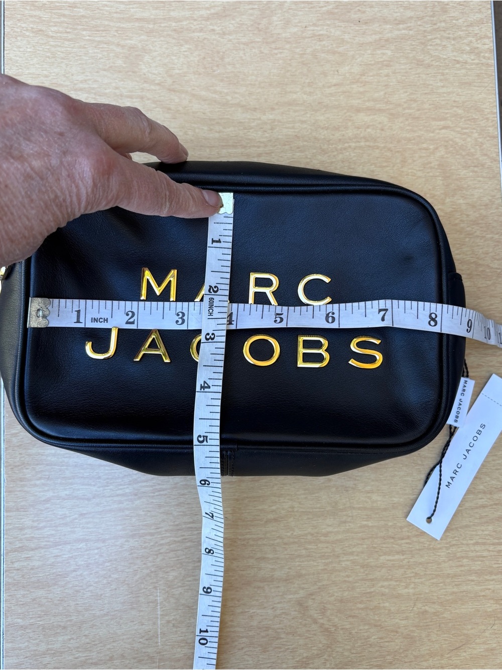 Marc Jacobs Flash Leather Bag In Black/Gold Spellout NWT (Missing Strap) - Picture 14 of 16